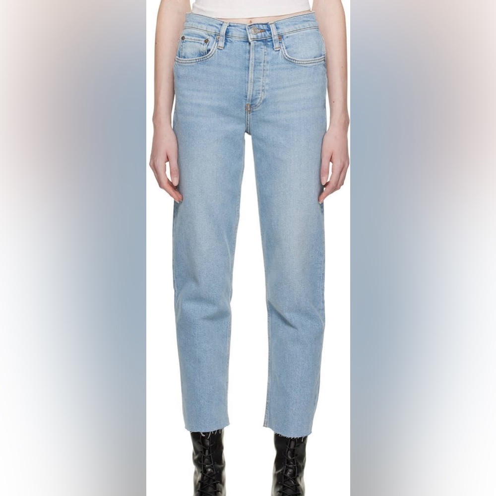 Redone 70s stove pipe jeans
